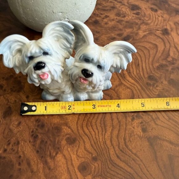 Goebel Scottie Twins Dog Figurine With Floppy EarsWest Germany Porcelain White - Picture 8 of 8